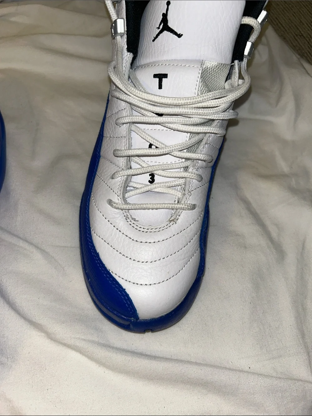 Jordan Men’s High-Top Sneakers in White and Blue